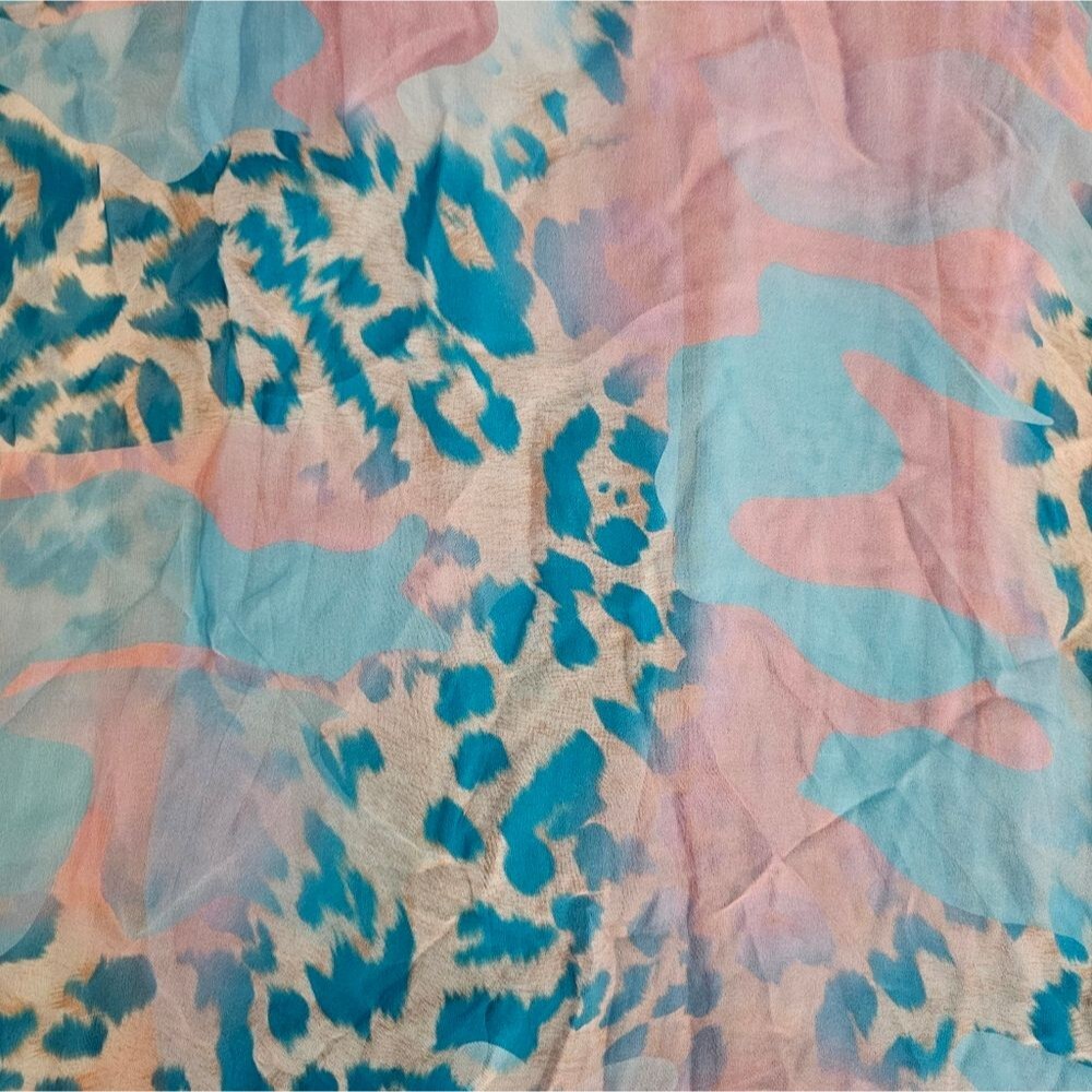 Italian Silk Poncho Top Tank Set Gigi Moda Made in Italy Resort Blouse Sz S - Picture 11 of 16